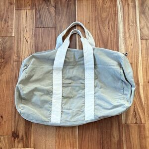 Taupe Cotton Duffel Bag